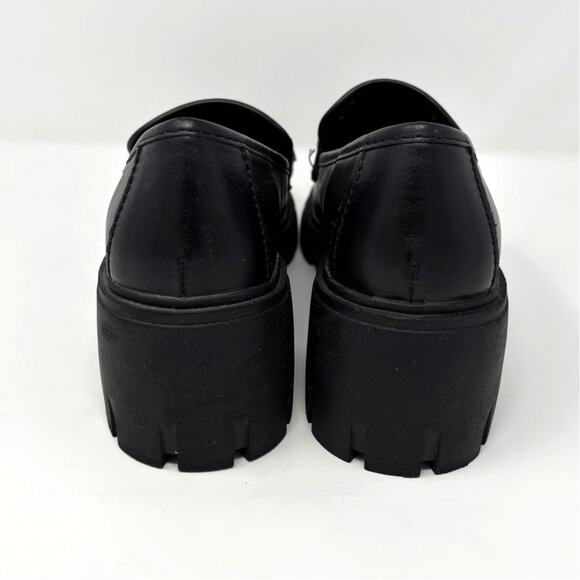Madden Girl Hoxton Loafer, Black Chunky Heel Y2K - Picture 3 of 8